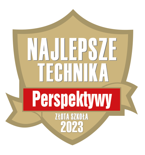 Fundacja Edukacyjna "Perspektywy" potwierdza, że Technikum nr 1 w Zespole Szkół im. Wł. Szybińskiego w Cieszynie jest wśród 500 najlepszych techników w Polsce sklasyfikowanych w Rankingu Liceów i Techników PERSPEKTYWY 2023 i przysługuje mu tytuł "Złotej Szkoły 2023". 